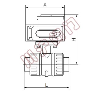 電動塑料球閥 結(jié)構(gòu)圖